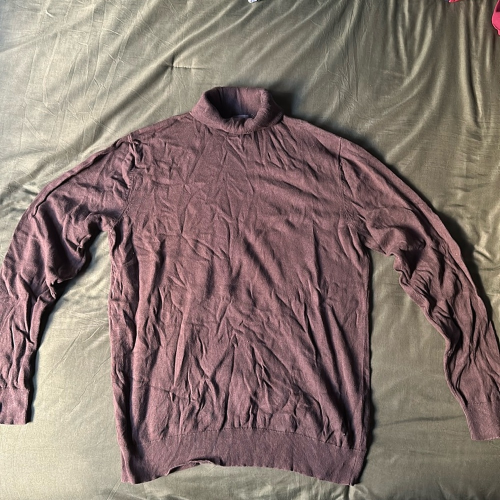 Brown turtle neck